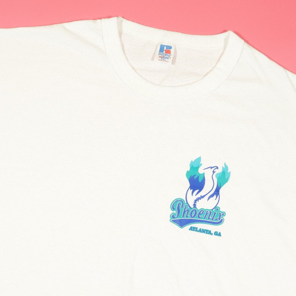 Russell Vintage 1990s Phoenix Atlanta GA Single Stitch T Shirt in White Size 2XL - Picture 1 of 8